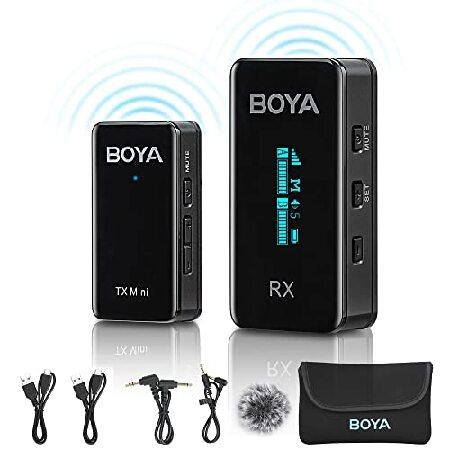 BOYA Wireless Lavalier Microphone System, BY-XM6-S1 Mini Ultra-Compact Wireless Lapel with LCD Screen for DSLR Camera Camcorder Smartphone(並行輸入品)