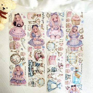 愛麗絲夢遊仙境 鐳射和紙膠帶 – 2m (從5m原卷裁切小份販售)