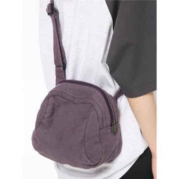韓國可愛小包2025新款純色帆布包女斜挎包日系少女學生百搭單肩包