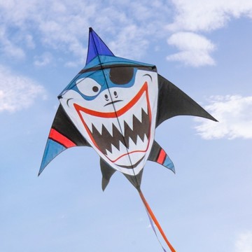 海盜鯊魚造型彩色風箏(140*245)(全配/附150米輪盤線)【888便利購】