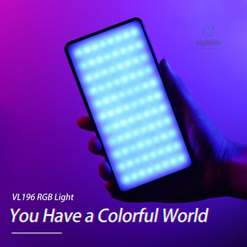 VIJIM VL196 袖珍 RGB LED 視頻燈攝影補光燈 2500K-9000K 可調光 CRI 95+ 20 種
