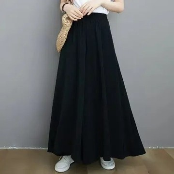 特大碼女裝寬鬆休閒直筒褲300斤胖mm顯瘦鬆緊高腰垂感闊腿褲裙女 女生長褲 寬鬆長褲  韓版長褲 大碼長褲