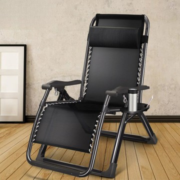 躺椅折疊椅子午休床椅午睡椅子辦公室懶人靠背椅陪護家用沙灘靠椅 鑫弘-數碼配件