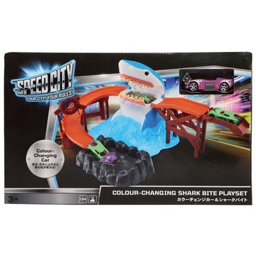 Speed City極速城市鯊魚軌道組 (不挑盒況) 極速城市 鯊魚遊戲 軌道車 track car shark