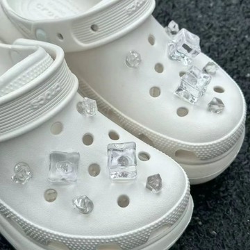 🔥臺灣出貨🔥ins冰塊洞洞鞋配飾Crocs鞋花Crocs卡洛馳裝飾釦diy高級感配件新款