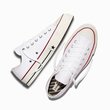 CONVERSE CHUCK 70 X 全白 奶油底 低筒 帆布鞋 匡威 KARINA代言 A24230C