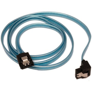 sata3.0 6G傳輸線(1M)排線雙彈片 L型彎頭 用於SSD  磁碟陣列 伺服器硬碟 SATA硬碟連接