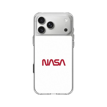 iPhone 17 Pro Max Clear Case（相機按鈕） 透明 - NASA - The Worm (White)