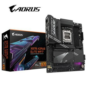 技嘉 X870  AORUS ELITE WIFI7 主機板+AMD R9 9950X3D【16核/32緒】