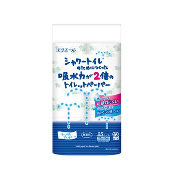 【抗漲省荷包】日本大王elleair 溫水洗淨便座專用衛生紙12捲入(無味)｜瘋加碼★滿額再享折扣