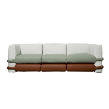 Pillow 蓬軟三重奏扶手沙發（皮革）