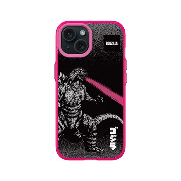 iPhone 15 Clear 粉漾桃 - 哥吉拉 Godzilla - 發動攻擊！
