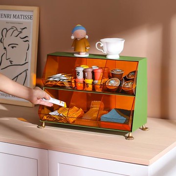 空之喵喵桌面膠囊咖啡收納盒多功能抽屜收納架雜物置物架多層架子