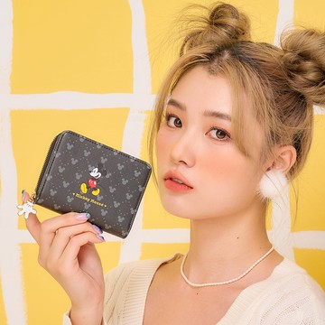 【DISNEY】經典米奇-短夾-黑 PTD23-E1-27BK