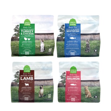 Open Farm 開放農場 自然農選無穀寵貓糧 2LB(907g) 放養雞 鮭魚 白魚 野牧羊 無穀『寵喵樂旗艦店』