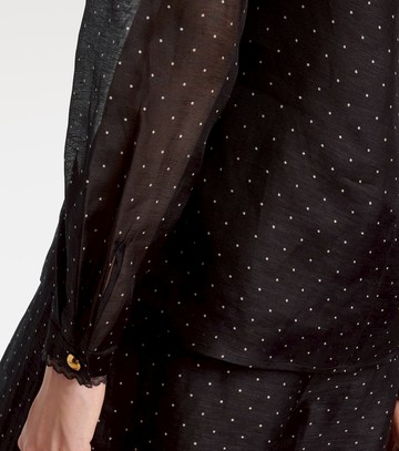 Zimmermann Polka-dot linen and silk blouse