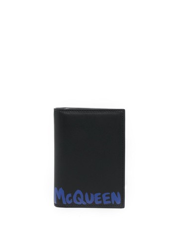 Alexander McQueen - Graffiti-Logo leather pocket organiser - men - Leather - One Size - Black