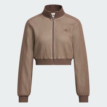 Adidas 愛迪達 Crop Tt KC2645 女 立領外套 運動外套 休閒穿搭 棕 亞版 短版