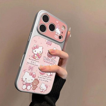 新款適用蘋果17PROMAX手機殼16/iPhone15PRO粉色玩偶KT14Plus皮紋
