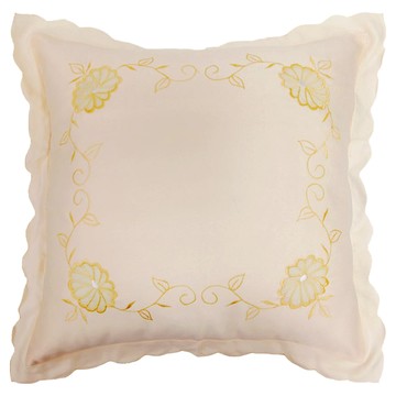 Cotton Field 棉花田傢飾 刺繡抱枕  40 x 40 cm  桔藤 米色