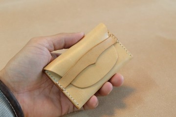 手縫皮革名片夾/卡片夾