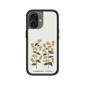 iPhone 17 Mod NX -邊框背蓋組合 (相機按鈕) 黑 - ilovedoodle (Lim Heng Swee) - Cat and Plant - 喵喵樹