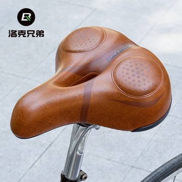 ROCKBROS洛克兄弟旗艦店 坐墊 自行車坐垫 復古舒适鞍座坐墊 山地車座垫 公路車加厚减震坐墊 骑行坐墊