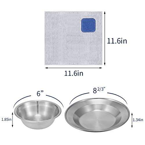 Outdoor Camping Mess Kit to Persons Camping Dishes Includes Cu 並行輸入