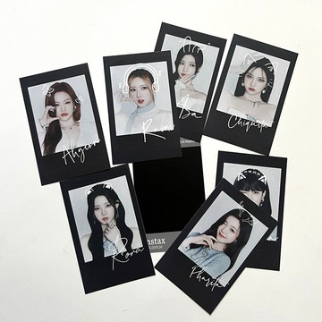 ⭐韓國代購正版⭐babymonster小卡 拍立得小卡polaroid簽名黑色小卡 老柒 茶 露 賢