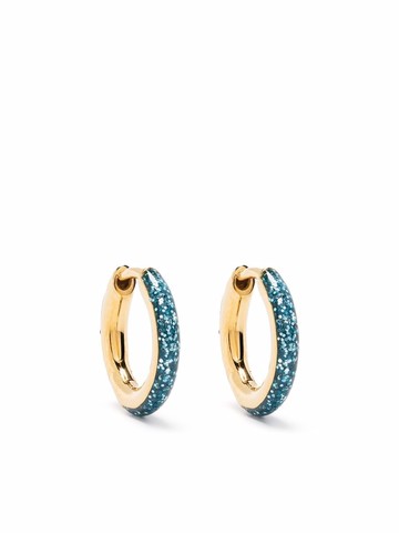 Maria Black - Kate Ocean hoop earrings - women - Glitter/Gold Plated Sterling Silver - One Size
