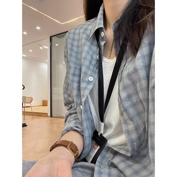 ROOLRREN 大碼 格紋襯衫 防曬襯衣 薄外套 夏天衣服 oversize 寬鬆上衣 休閒外套 韓系襯衫 上衣女