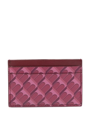 TAMMY & BENJAMIN - geometric-pattern leather card holder - women - Calf Leather - One Size - Red