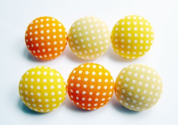 布釦 鈕釦 針織 縫紉 手作材料 黃色點點 DIY材料