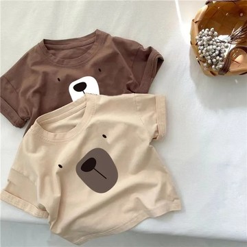 潮童必備~純棉兒童短袖女童上衣夏季新款男童t恤卡通印花寶寶半袖圓領 童裝 兒童上衣 兒童短袖 男童短袖T恤 兒童休閒上衣