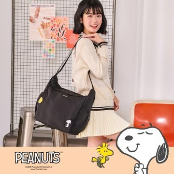 【SNOOPY】史努比-漫遊Chill-側背包-黑 SP00J03BK