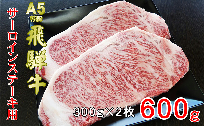 牛肉 飛騨牛 サーロイン ステーキ セット 600ｇ （ 1枚 約300ｇ × 2枚 ） 黒毛和牛 Ａ5 美味しい お肉 牛 肉 和牛 サーロインステーキ 