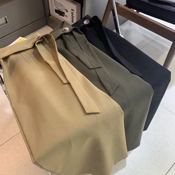 設計款 開叉西裝裙女半身裙F-17夏季高腰顯瘦百搭中長款a字包臀裙