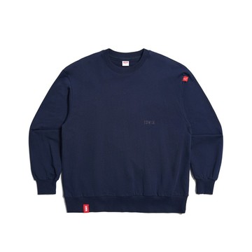 EDWIN 潮牌寬版長袖T恤-男款 (丈青色)