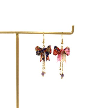 【SGS檢驗合格】日系摺紙系列耳環-蝴蝶結款 (限定色)