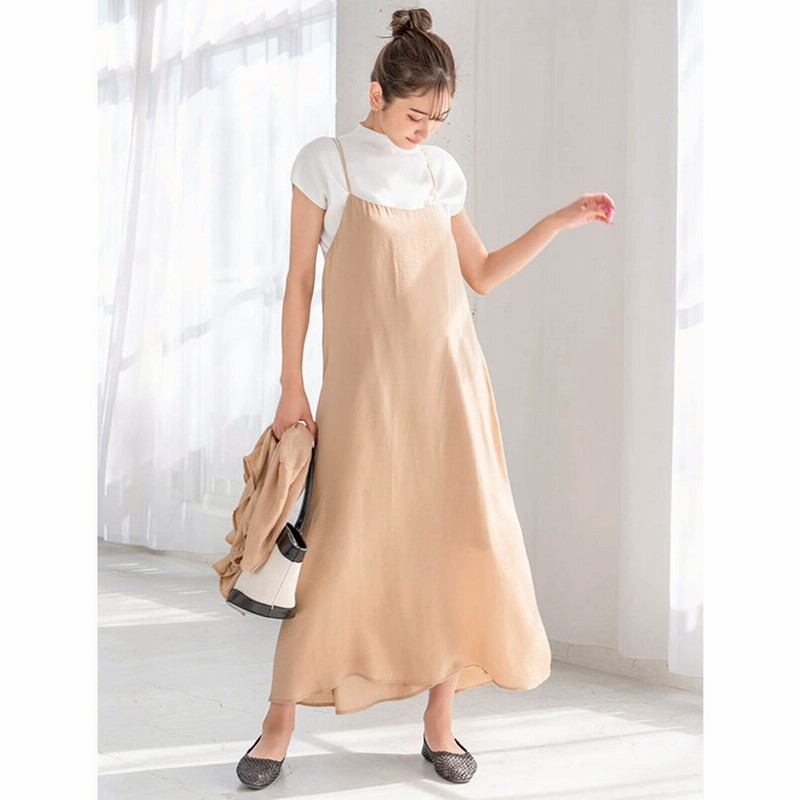 バックダブルクロスサテンキャミワンピース Es21s0132 通販 Lineポイント最大get Lineショッピング