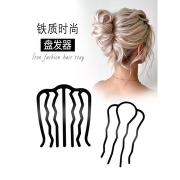 川野懶人盤發神器丸子頭插梳發梳發簪倒插u型發夾職業造型頭飾女