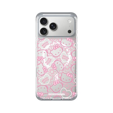 iPhone 17 Pro Max ClearX (MagSafe 兼容) 霜透灰 - 三麗鷗-Hello Kitty - 粉紅愛心