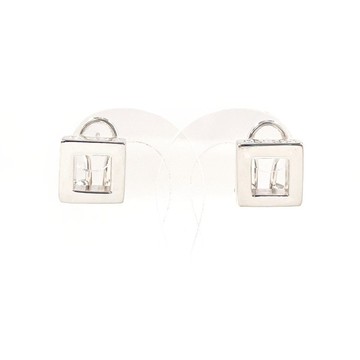 【日本直送．二手美品】Gucci GUCCI 耳環 鏤空 方形 銀 925 配件 珠寶 拋光處理 女性