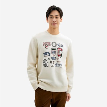 Roots 男裝-HERITAGE 圓領上衣 (象牙白)