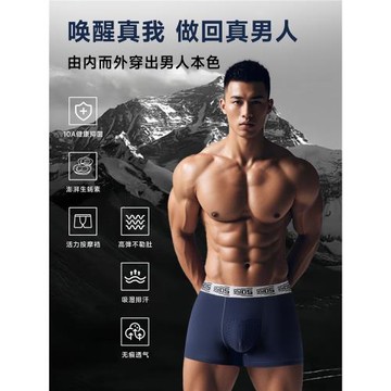 男士內褲純棉10A抗菌男生平角褲男式四角褲短褲頭男生款2025新款