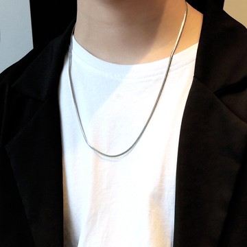 潮人嘻哈BF風街舞說唱權志龍GD同款單項鏈子男女情侶百搭扁蛇骨鏈