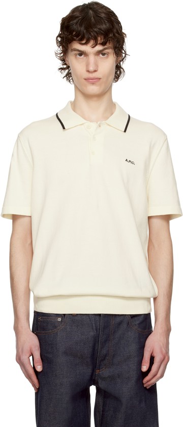 A. P.C. 灰白色 Fynn Polo 衫