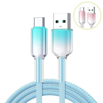 樂樂冰晶頭1.5米蘋果快充線彩色编織 USB to TYPE-C