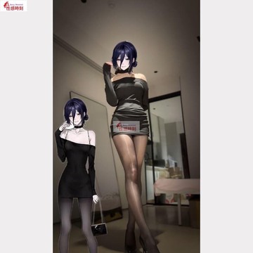 快速出貨 電具人蕾塞cosplay服裝壹字肩連衣裙性感辣妹包臀裙cos二次元服裝