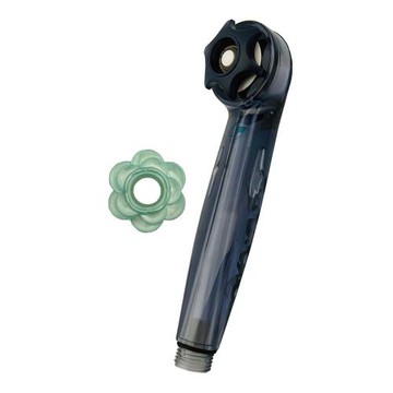 【魔特萊】spa負離子加壓百變花灑省水蓮蓬頭 個性鐵灰色限定款 1支 贈花型增壓環1入 台灣製 透明水晶色系美觀耐用 沐浴增壓按摩花灑 BW-8ST